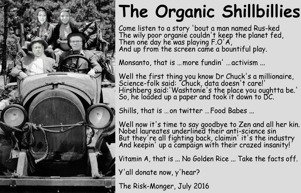 The Organic Shillbillies with text